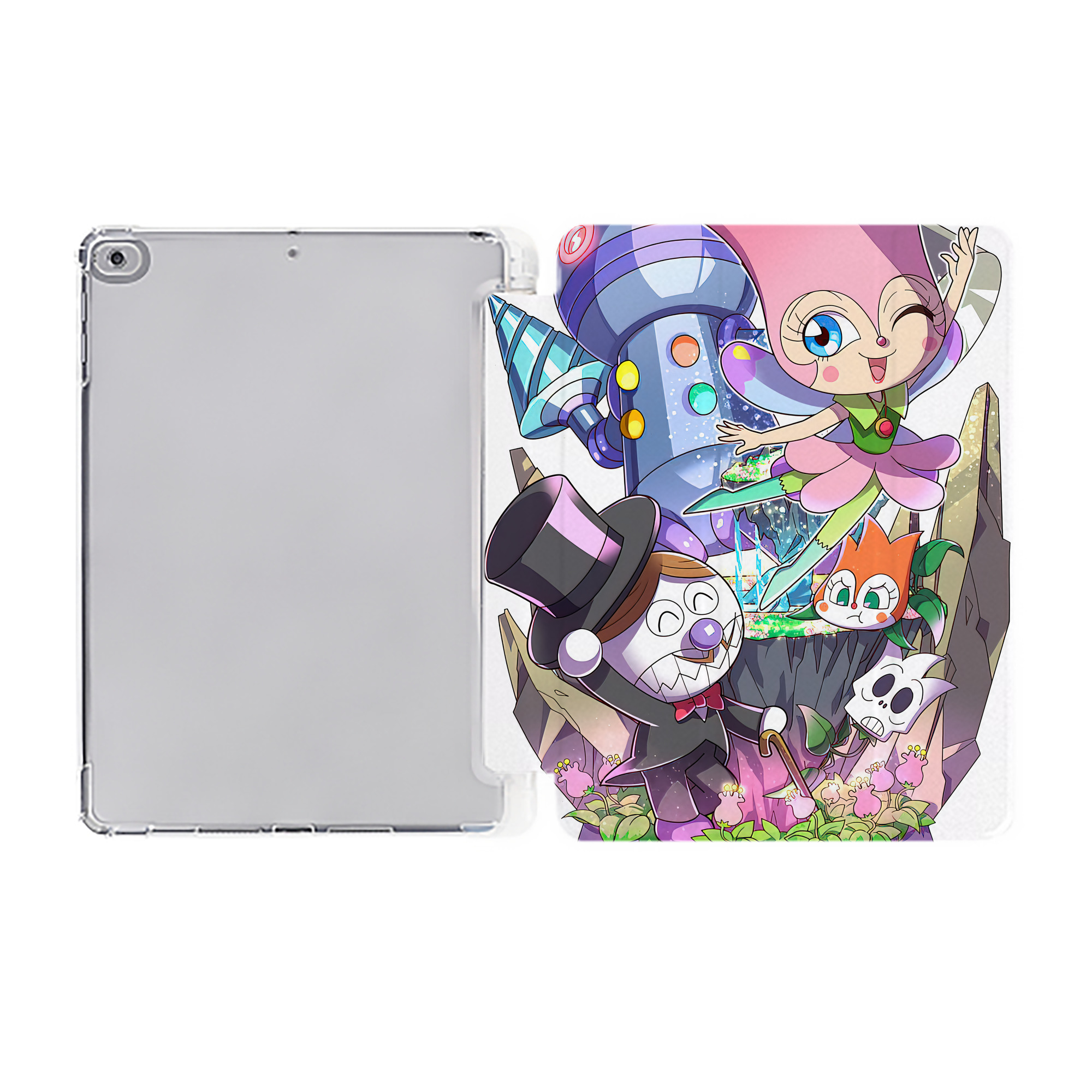 （画像用） アンパンマン Anpanman IPad ケース ペン収納付き 三つ折りスタンド PUレザー×シリコン 対応機種9.5/10.5/10.9インチ